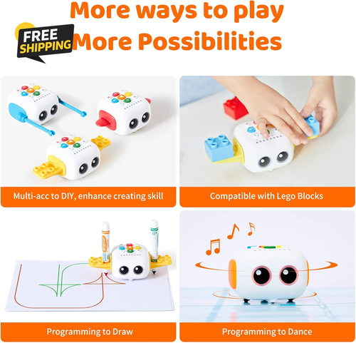 Kit de robot de codificación profesional Talebot para niños de 3 a 5 años, juguetes educativos de aprendizaje, STEM - Imagen 9 de 11