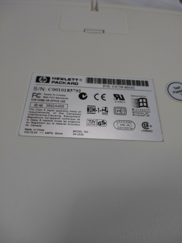 HP C4759-60101 PS2 STYLE KEYBOARD SK-2530 WITH 6 CUSTOM BUTTONS - Picture 3 of 5