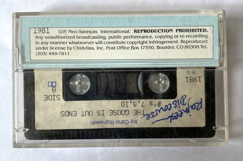 The Goose Is Out Ends by Osho Rajneesh Cassette Tape Rajneesh Discourse 1981 - Picture 2 of 13