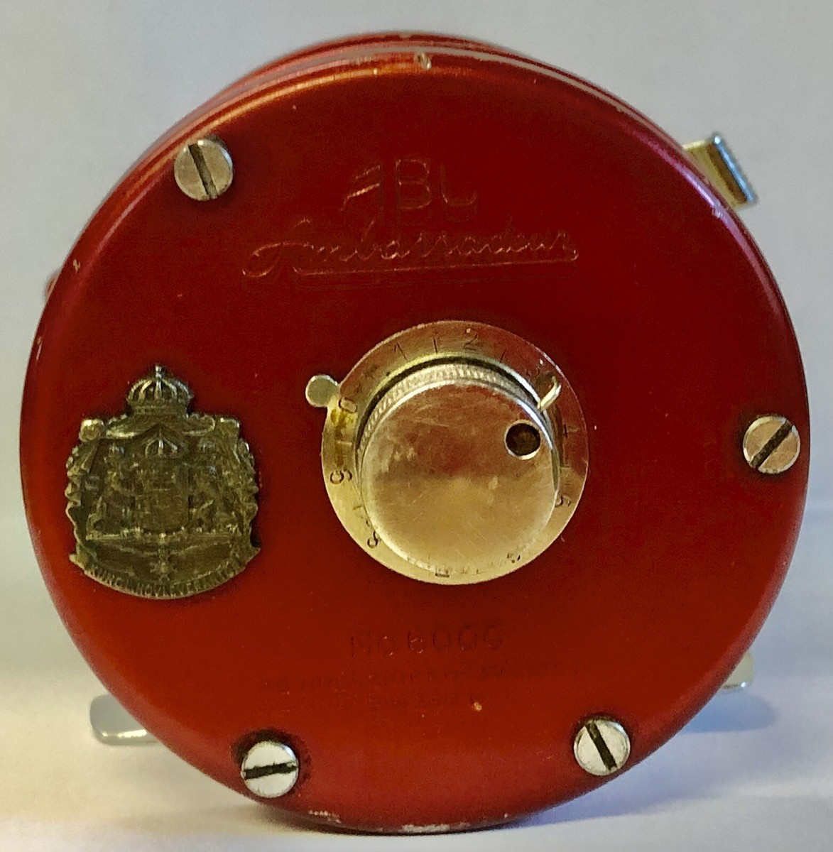 Vintage Sweden URFABRIKEN-SVANGSTA Abu Ambassadeur 6000 Red