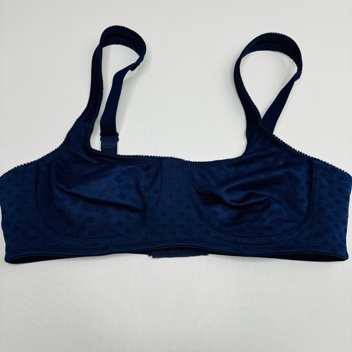 Amoena Mastectomy Bra 34A Lisa Pockets Blue Satin Wire Free