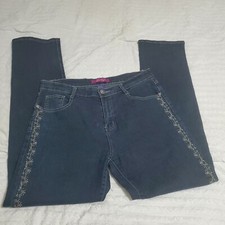 Jeanbay Embroidered Blue Jeans Size 8
