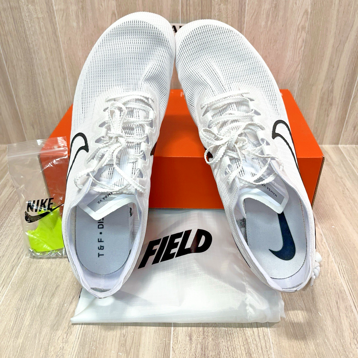 Nike Zoom Mamba 6 White Running Field Track Spikes DR2733-100 Men Sz 8.5 W Sz 10 Nike Zoom Mamba 6  main image 4