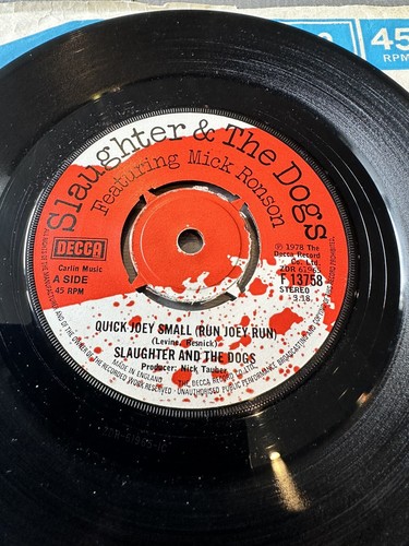 SLAUGHTER AND THE DOGS- QUICK JOEY SMALL (RUN JOEY RUN) EX Sleeve NM VINYL 1C/1C - Picture 3 of 5