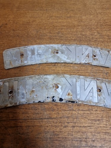 Pait Of Vintage Motorcycle Number Plates Aluminium - Picture 9 of 17