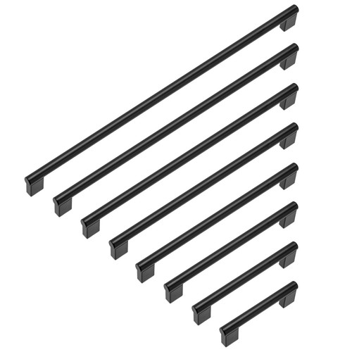 Cabinet Pulls Kitchen Door Handles Matte Black Stainless Steel Drawer Cupboard - Picture 15 of 22