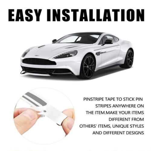 1/2" Roll Vinyl Pinstriping Pin Stripe Double Line Car Tape Decal Stickers 12mm - Foto 3 di 26