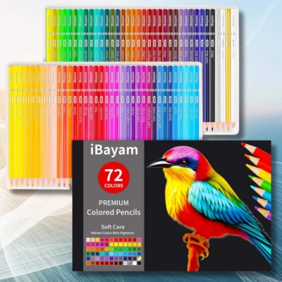 iBayam Colored Pencils 72 Count Color Pencil Set for Adult Coloring Books So