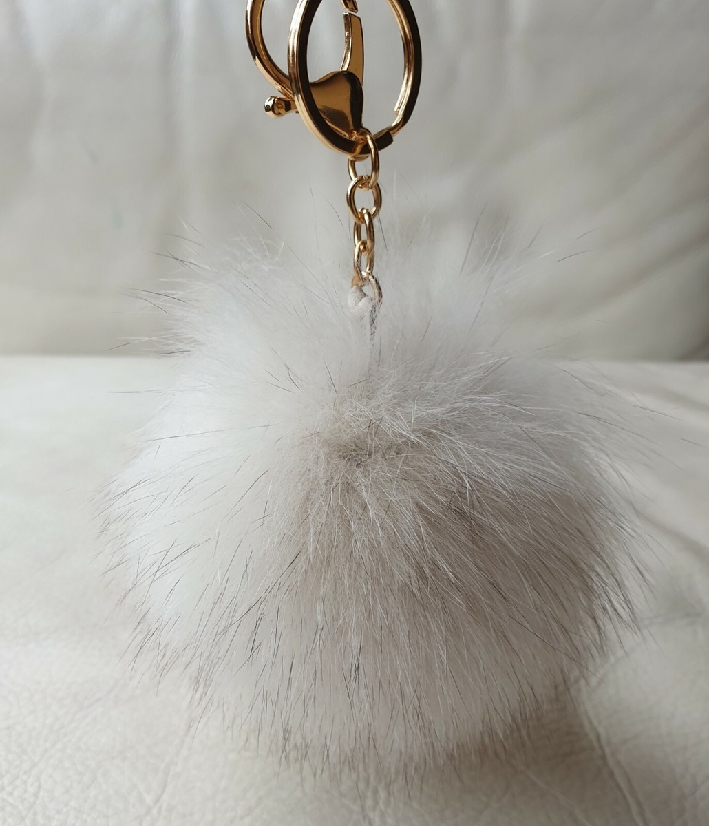 Ciondolo 16""-18"" Grande Portachiavi Coda Pelle Volpe Naturale - Foto 9