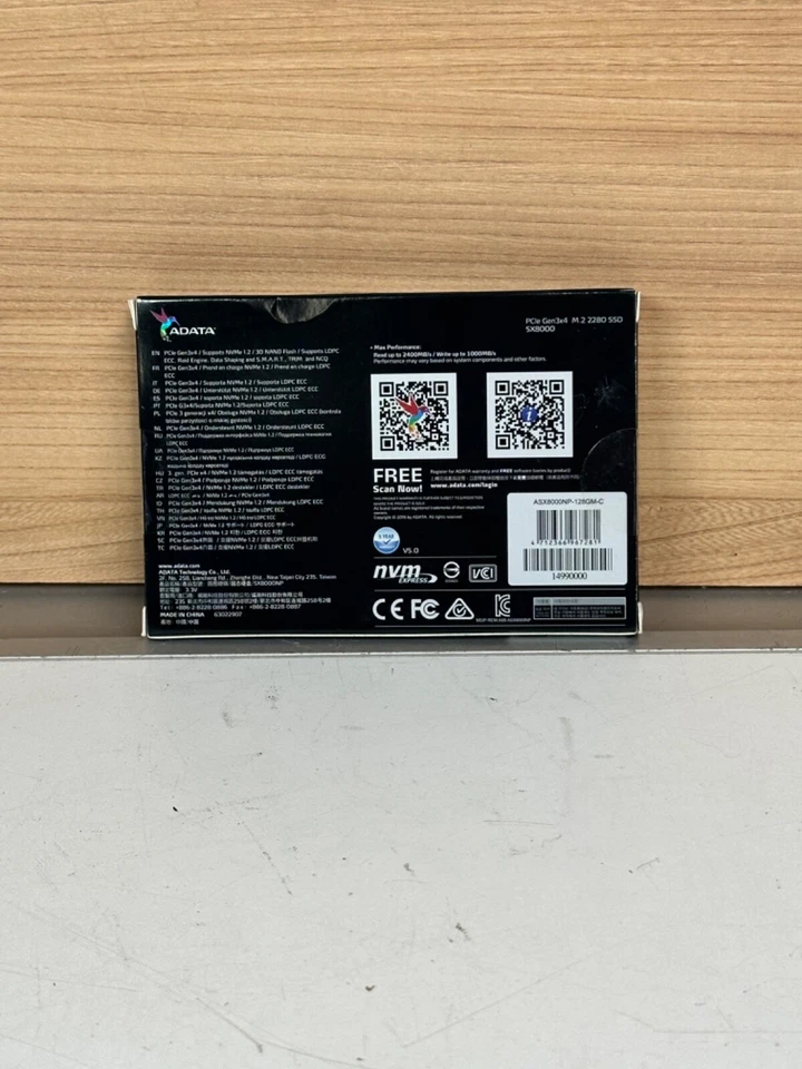 ADATA XPG SX8000 128GB 3D NAND NVMe Gen3x4 M.2 2280 Solid State Drive - Image 2 of 4