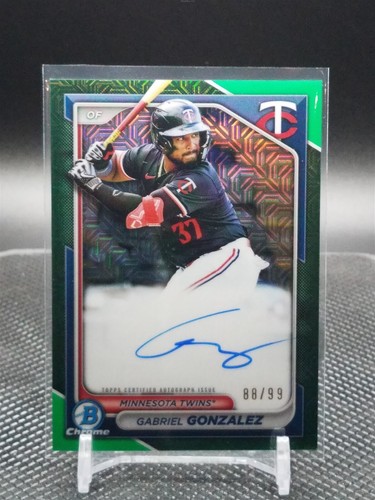 2024 Bowman Chrome Gabriel Gonzalez AUTO Mega Box Mojo Green /99 Twins