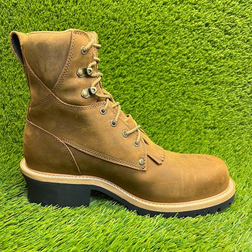 Twisted X Logger 8" Mens Size 8.5D Brown Outdoor Leather Composite Toe Boots - Picture 4 of 10