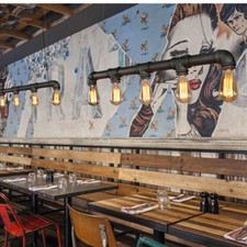 Retro Industrial Wasserrohr H?nge Lampe Esszimmer Pendelleuchte Deckenlampe E27