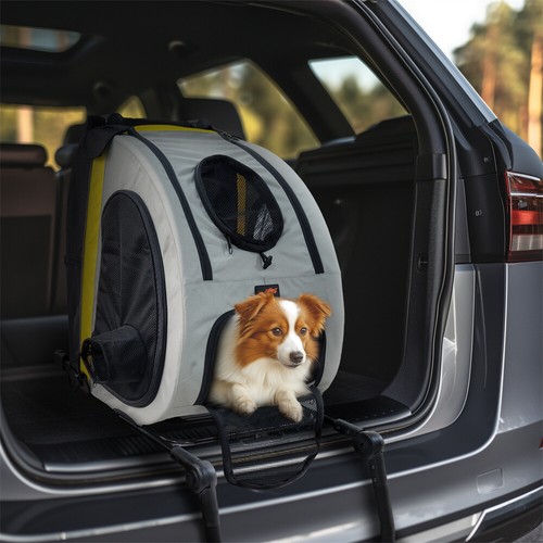 Ultra Portable Dog Stroller Pet Pushchair Pram on Wheel Hitch Animal Kennel Cart - Picture 21 of 45