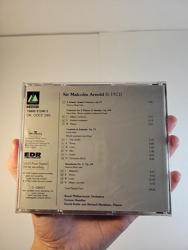Markham, Richar Malcolm Arnold: Symphony No. 2; Concerto for 2 Pianos 3 Han (CD) Foto 3 de 4