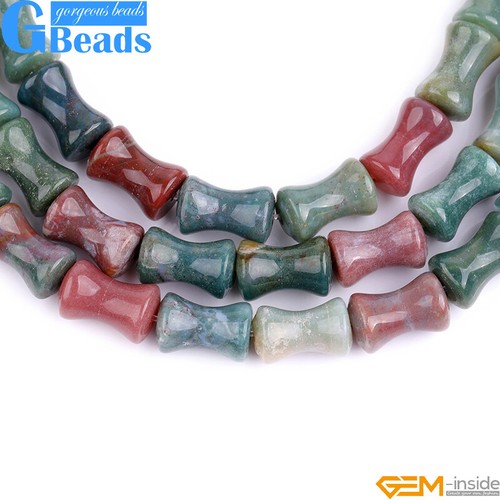Natural Agate Aventurine Bamboo Knot Shape Charms Beads Jewelry 15" 20-30pcs - Picture 73 of 124