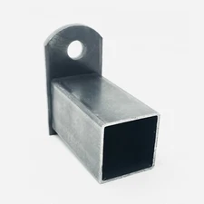 Fence Mounting Bracket for Decorative Square Steel Tubing Rails Pair