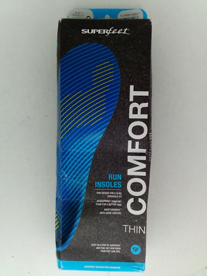 Superfeet Unisex RUN Comfort Thin Insole, Bolt, Women 6.5-8