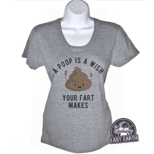 Womens Funny Poop Shirt - Size M - Sarcastic Humor - Gifts for Her - ON SALE
