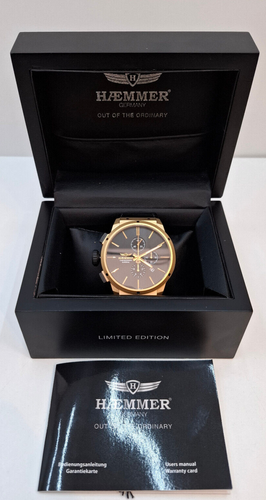 Haemmer HSG-4803 Impressive Chronograph Superial 48 mm Edelstahl Uhr limitiert - Picture 6 of 8