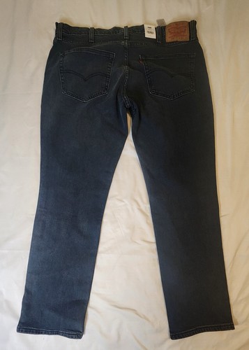 Jeans Levi's 511 slim fit flex denim blu lavaggio scuro uomo taglia 38 x 30 nuovo con etichetta - Foto 4 di 19