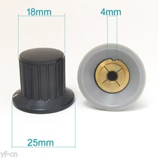 1pc KYP25-6.0 Speaker Amplifier 6mm Shaft Volume Control Knob w/ Indicator Line