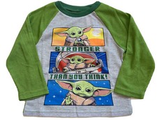 Star Wars Children's Sleepwear Pajamas Size: 4 Baby Yoda Green Long Sleeves