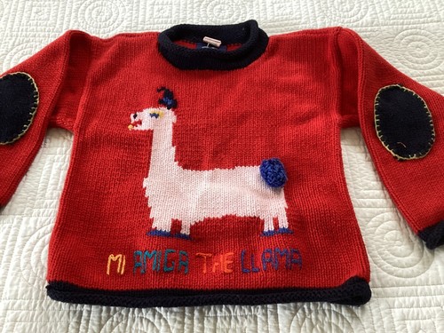 GF Collection Boys/Girls Sweater Made in Peru Size 4 Lama - Picture 9 of 10