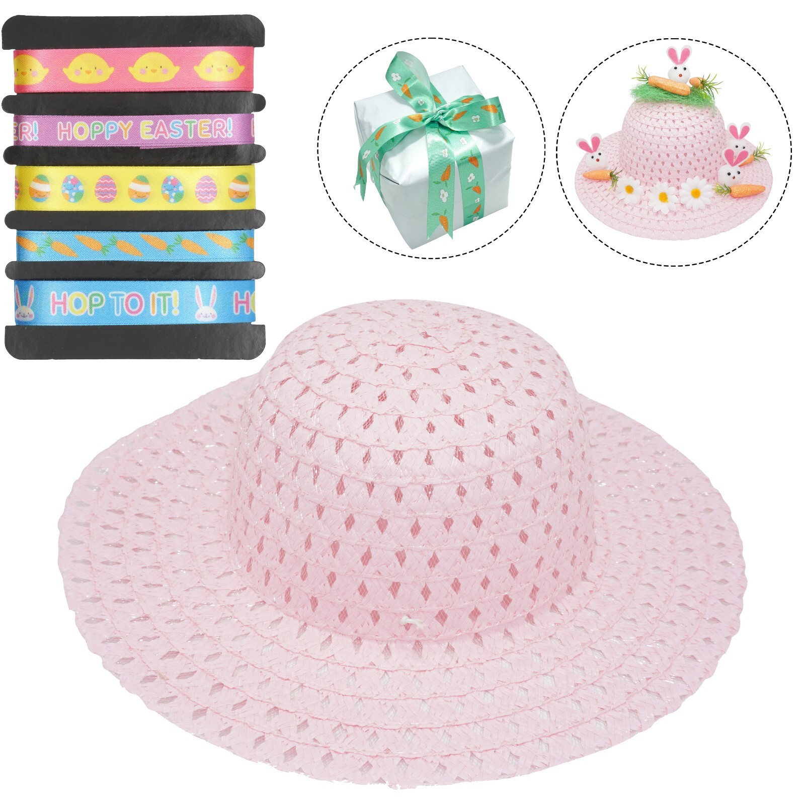 Easter Ribbons and Bonnet Hats| Kids Crafts| Party Bag Fillers Toys Gifts Decor