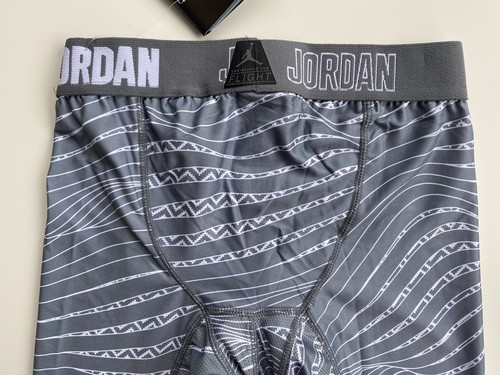 Jordan Boys Training Compression Tights Stay Cool Grey White M XL New Nike Base - Picture 6 of 11