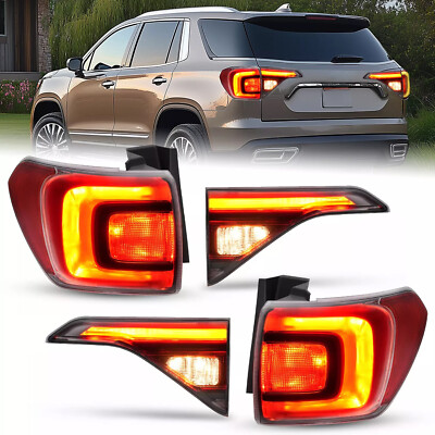 Tail Lights Lamps LED For GMC Acadia 2017-2019 Clear Lens Left + Right #84509641