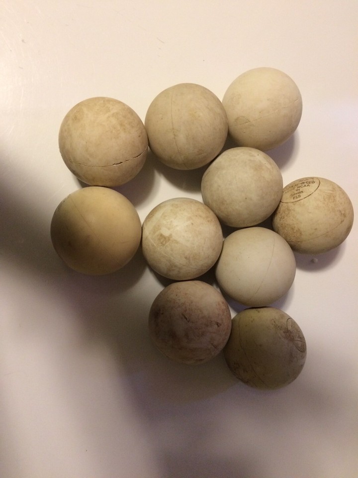 10 Used White Lacrosse Balls eBay