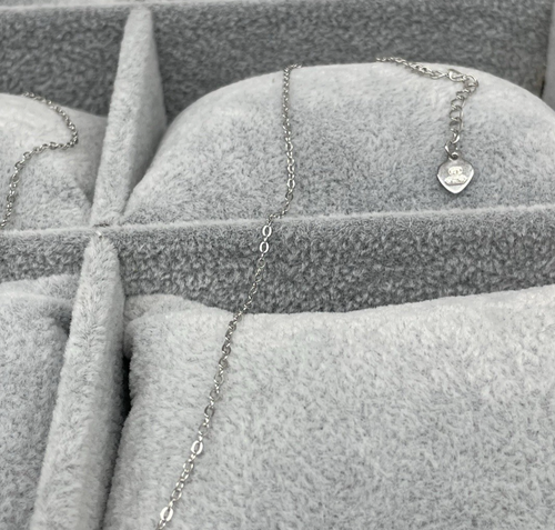 Collana Girocollo catenina femminile firmata zirconi e cuore rosa Made in Italy - Foto 12 di 14