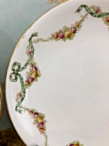 Antique Large Aynsley Floral Swags & Green Bows Tea Set 12431 - Picture 3 of 21
