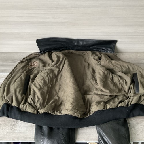 Giubbotto bomber pelle Planet Hollywood Orlando uomo taglia XL anni 90 reversibile DIFETTI - Foto 17 di 24
