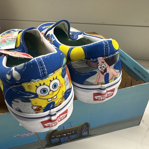 HTF MENS Size 10.5 - Vans X Spongebob - AlohaBob - Classic Slip On Rare Sold Out - Picture 6 of 8