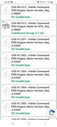 Kohler Command Pro Cs4/6 Crankcase Gasket 63 041 15-s - Picture 3 of 5