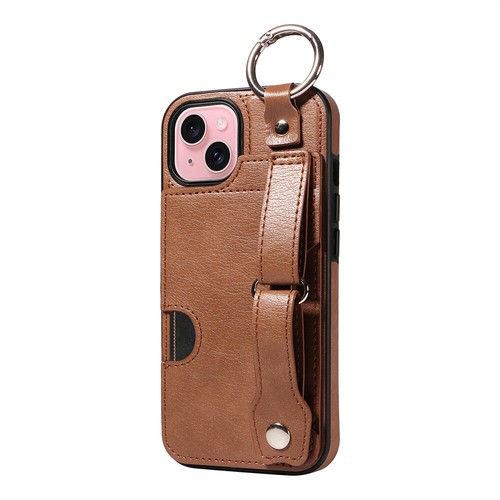 For iPhone 15 14 13 12 11 XS XR SE 7 8 Wrist Strap Ring Stand Leather Case Cover - Picture 22 of 31