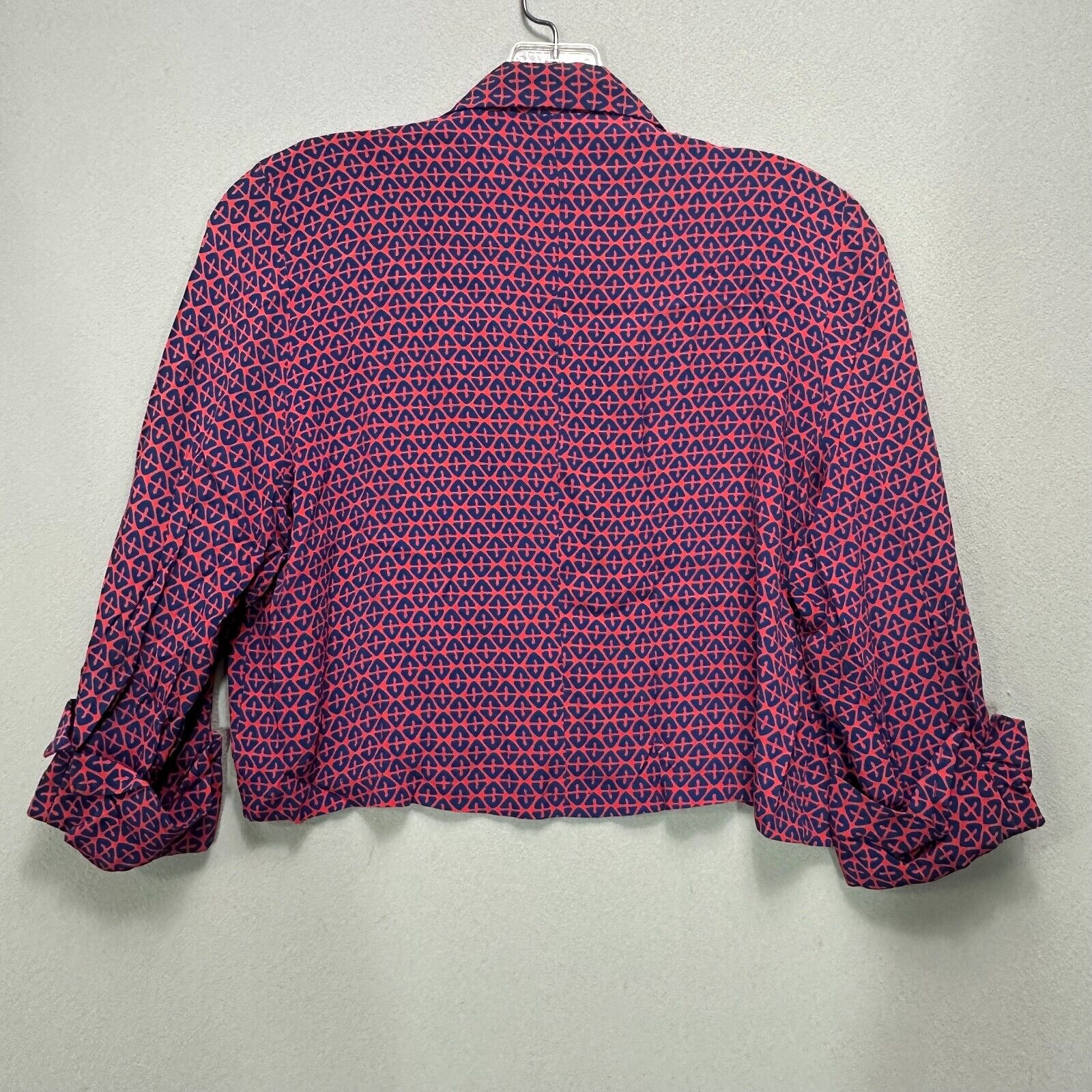 Vintage 50s Cropped Jacket Shirt Collar Geometric… - image 11