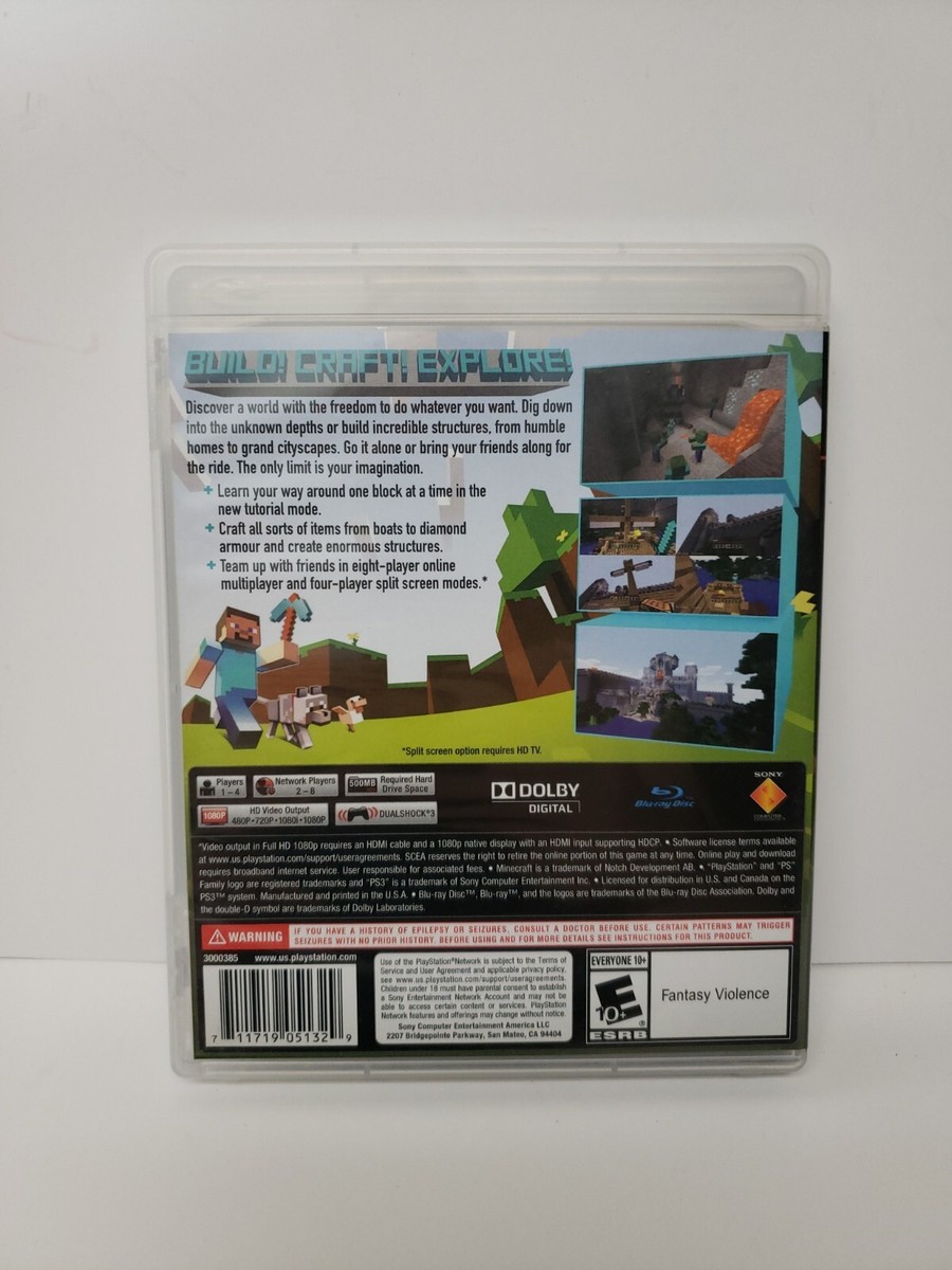 Minecraft PlayStation 3 Edition PlayStation 3 PS3 Video Game | eBay