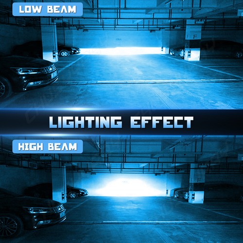 Kit de bombillas LED H7 haz alto/bajo 8000K Super 20000LM 2 luces azul hielo - Imagen 13 de 17