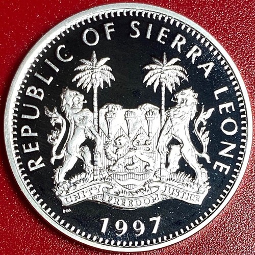 1997 SIERRA LEONE $10 SILVER PROOF DIANA PRINCESS OF WALES & MOTHER THERESA RARE - Picture 6 of 8