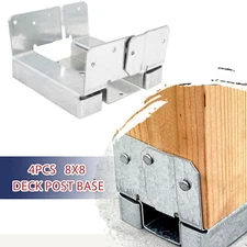 4pcs 8x8 Post Base Anchor Concrete Deck Adjustable Metal Post Bracket Post Base