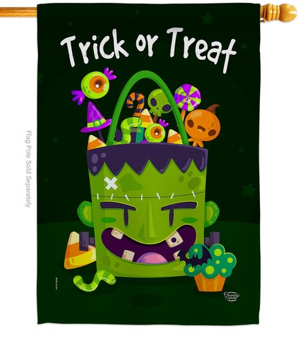Süßes Monster Leckerli Garten Flagge Herbst Halloween Deko Geschenk Hof Haus Banner - Bild 3 von 13