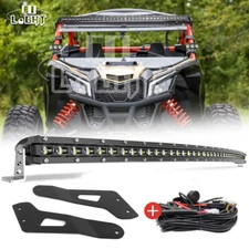 For Can-am Maverick X3 Ultra Slim Curved 50" LED Light Bar Upper Roof Brackets