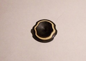 Black and White Art Deco Bakelite Button