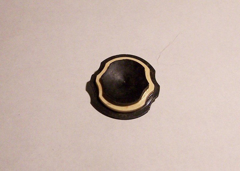Black and White Art Deco Bakelite Button