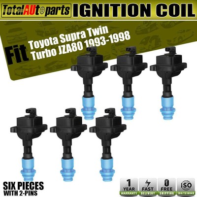 6x Ignition Coils Pack for Toyota Supra 1993-1998 3.0L JZA80 Twin Turbo UF-386