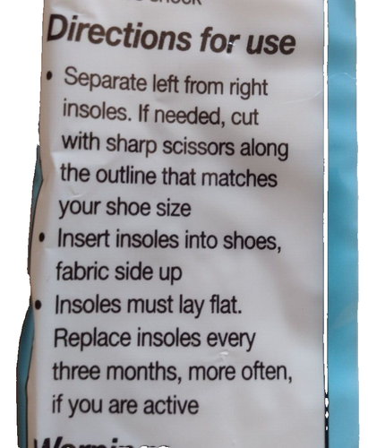 1 pair Equate Men's / Women's Comfort Cushion Insoles Cut To Fit Any Size NEW - Picture 8 of 9