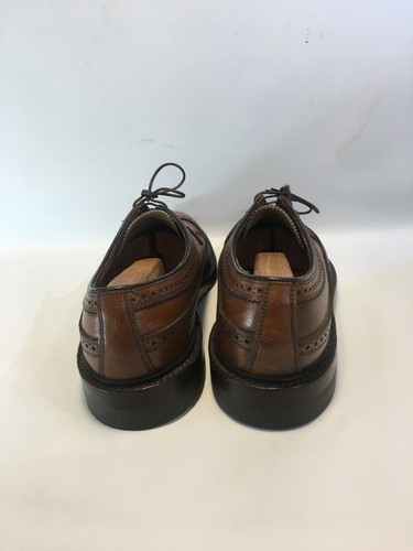 Vintage Florsheim Imperial 10.5 AA Kenmoor punta alare lunga 93602 Cognac Derby - Foto 4 di 12